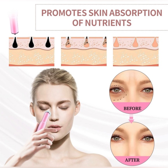 New! Eye & Face Massage Tool Wand Pen, Eye Lift Wand Heated Warm, Vibration, Fir - Picture 9 of 17